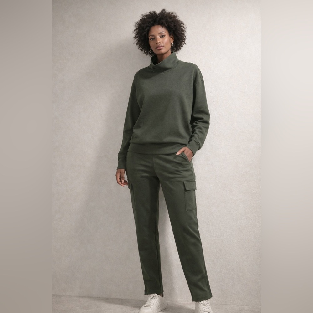 Kinesis Olive Green Soft Casual Cargo Pull On Pants